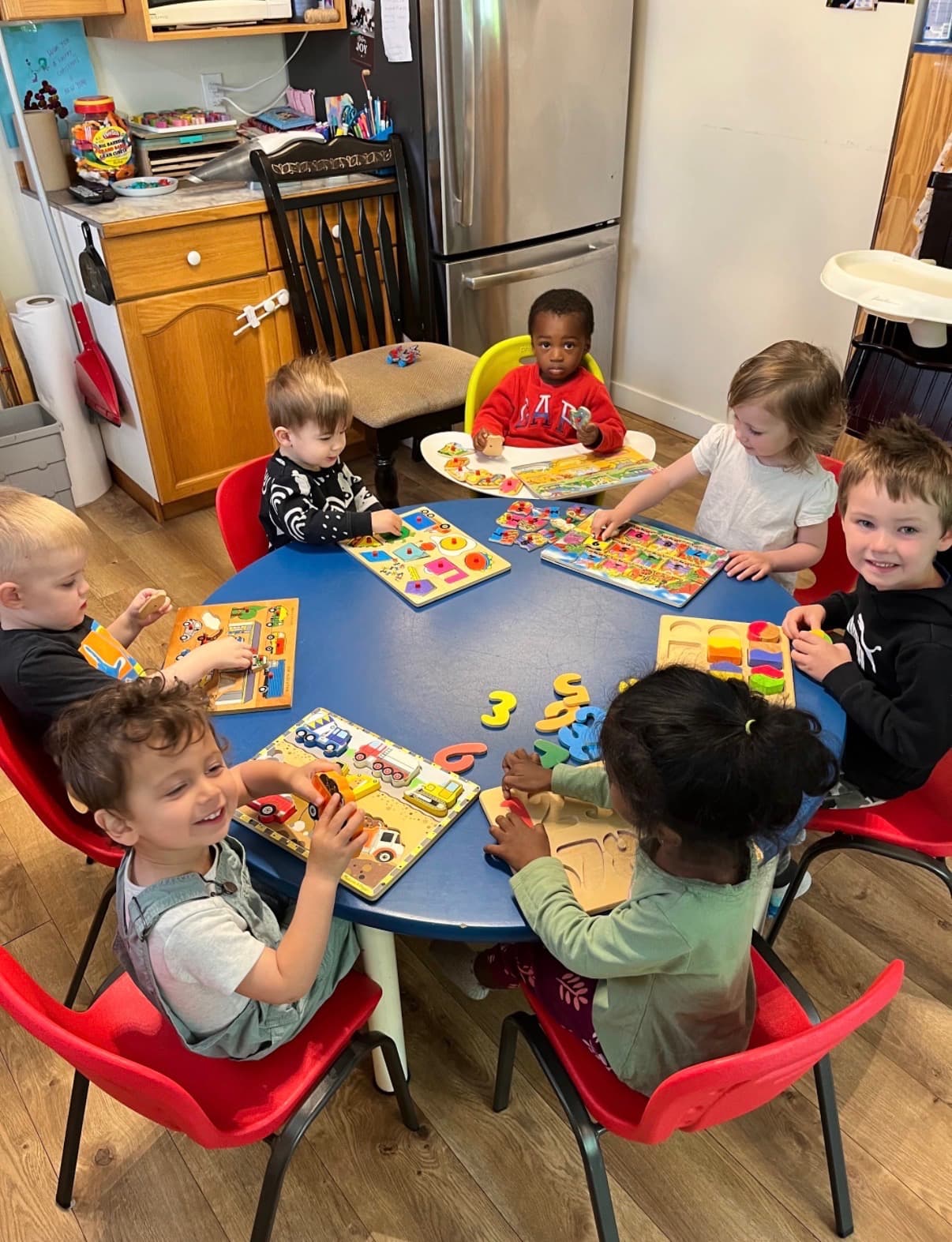 Puzzle time at First Choice Daycare
